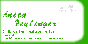anita neulinger business card